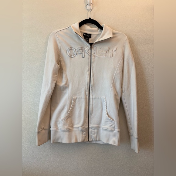 Oakley Vintage Women's White Zip Jacket - Picture 1 of 4